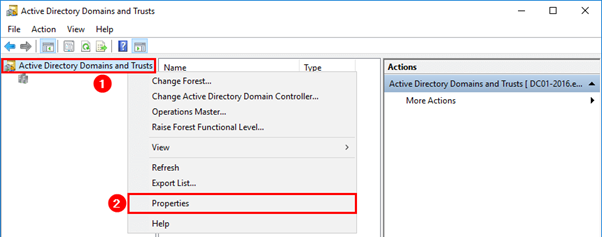 AD Domain and Trusts UI