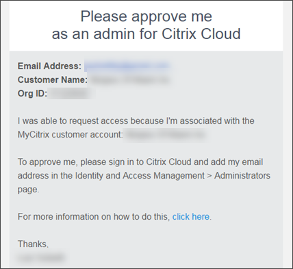 Approval request email