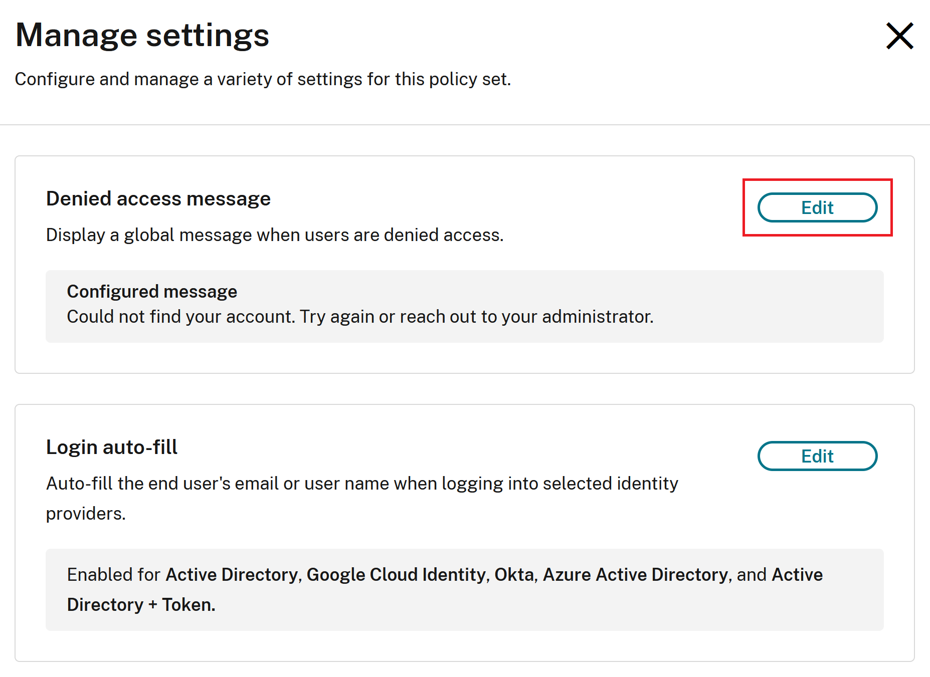 ca denied access message