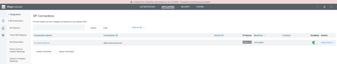 Citrix Cloud SP connection