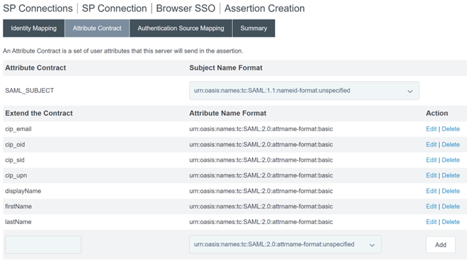 Configure Attribute Contract