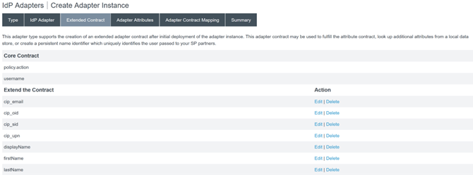 Configure extended contract