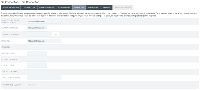 Configure General Info
