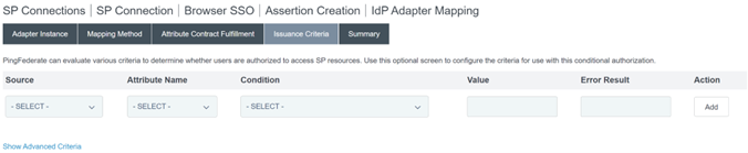 Configure Issuance Criteria