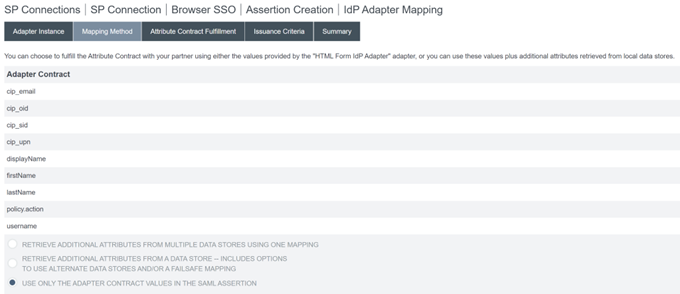Configure Mapping Method