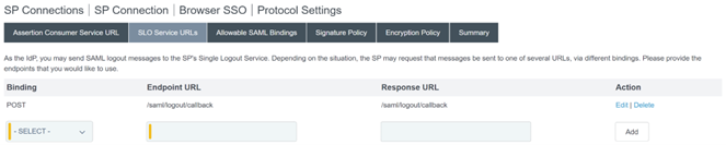 Configure SLO Service URL