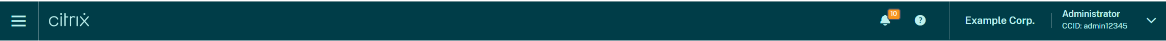 Citrix Cloud header bar with 4 notifications showing.
