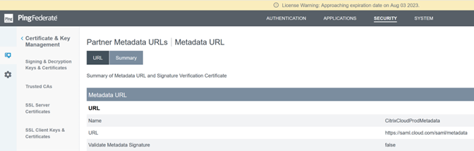 Partner Medata URL
