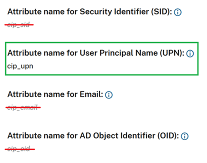 B2B SAML connection UPN