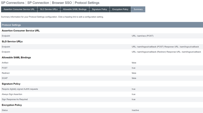 Summary tab