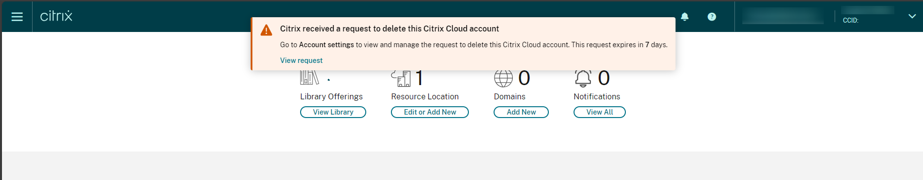 Delete request